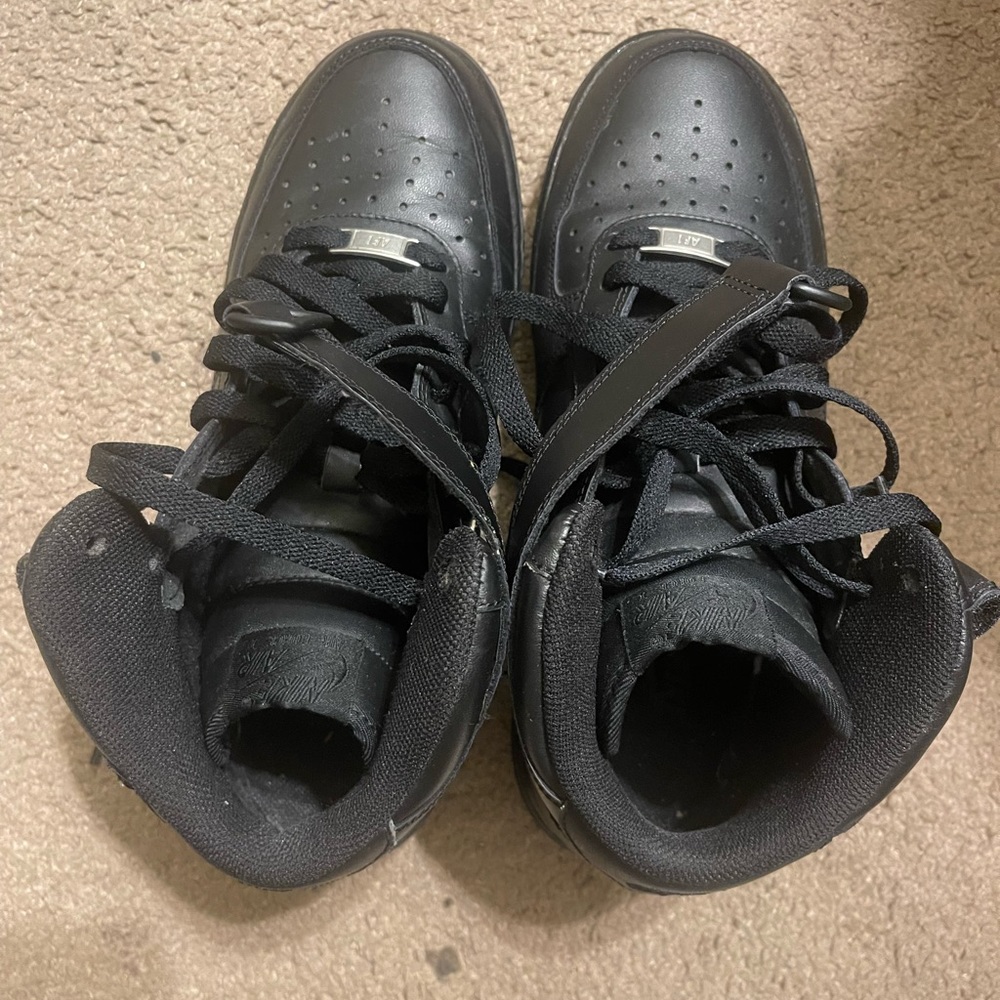 All black Air Force 1. Men size 8 1/2